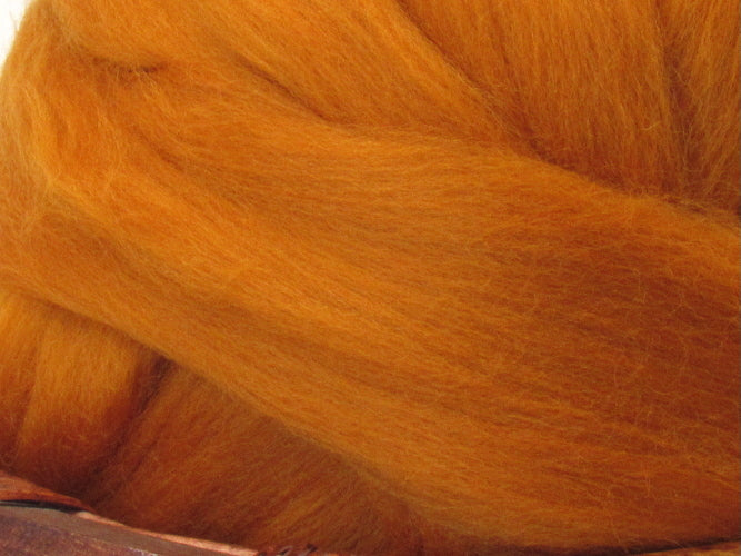 Dyed Corriedale Top - Amber