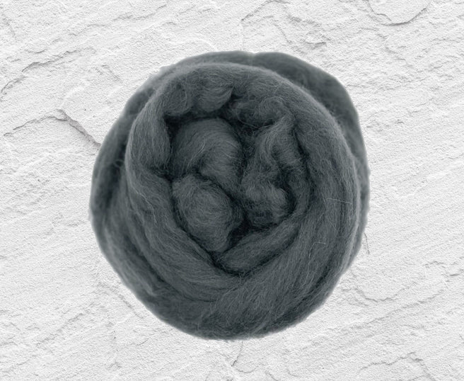 Dyed Shetland Top - Slate