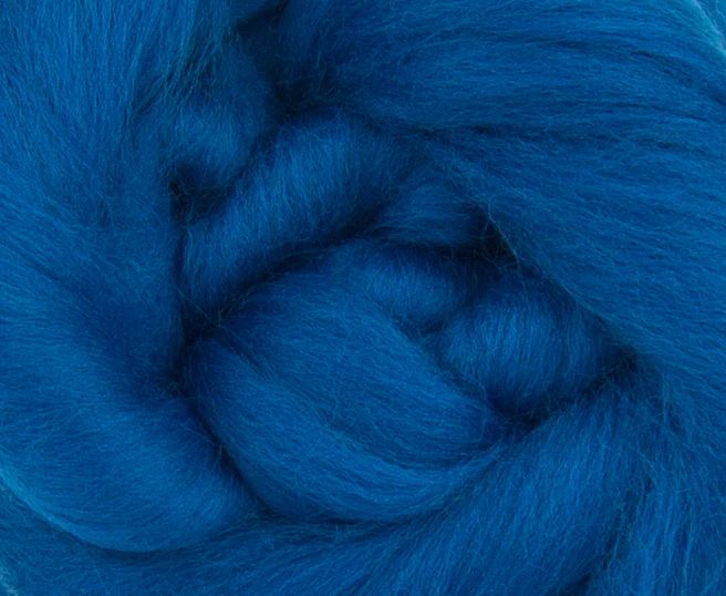 Dyed Merino Top - Aquamarine / 23mic