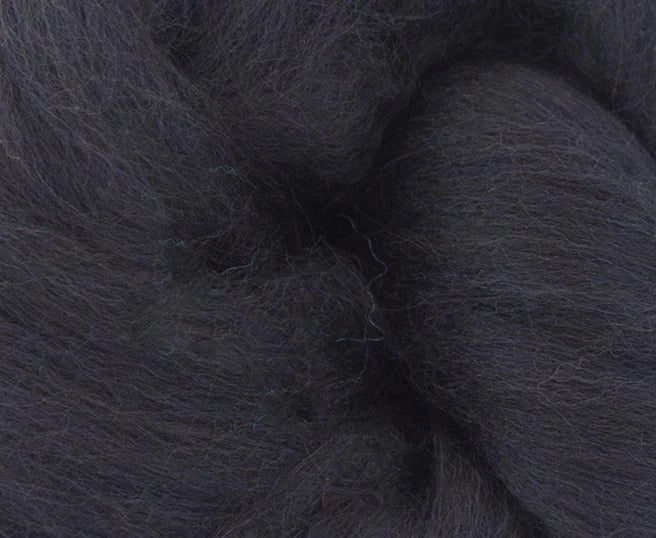 Dyed Merino Top - Charcoal / 18.5mic