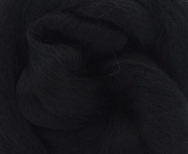 Dyed Merino Top - Raven / 18.5mic