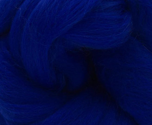 Dyed Merino Top - Sapphire / 18.5mic