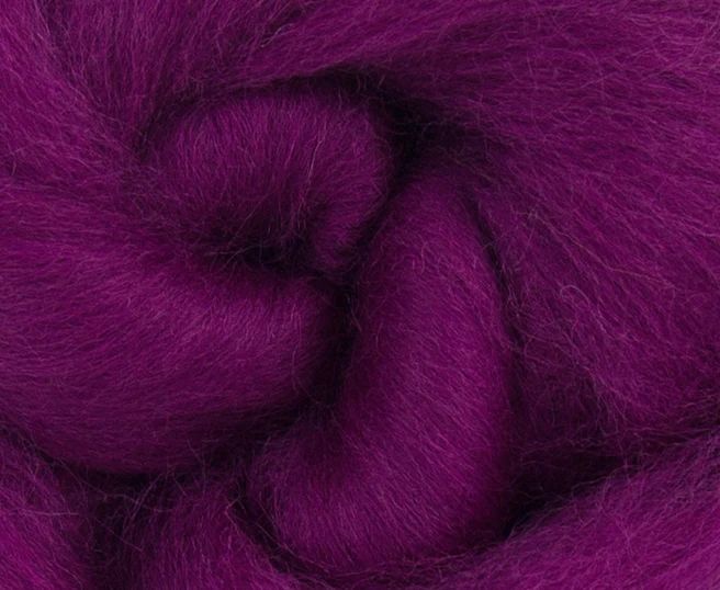 Dyed Corriedale Top - Damson