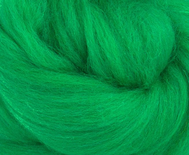 Dyed Corriedale Top - Emerald