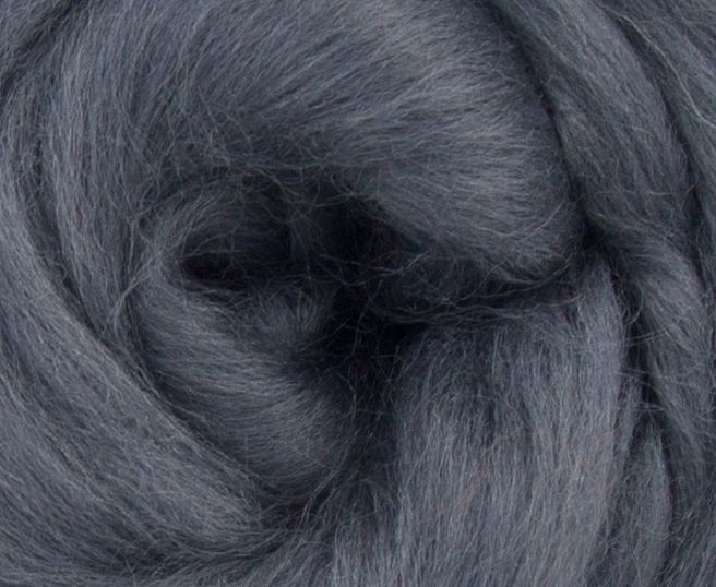 Dyed Corriedale Top - Granite