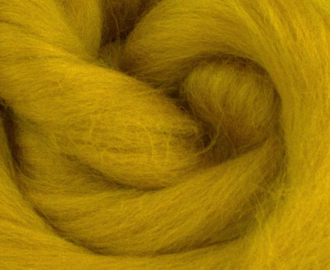 Dyed Corriedale Top - Mustard