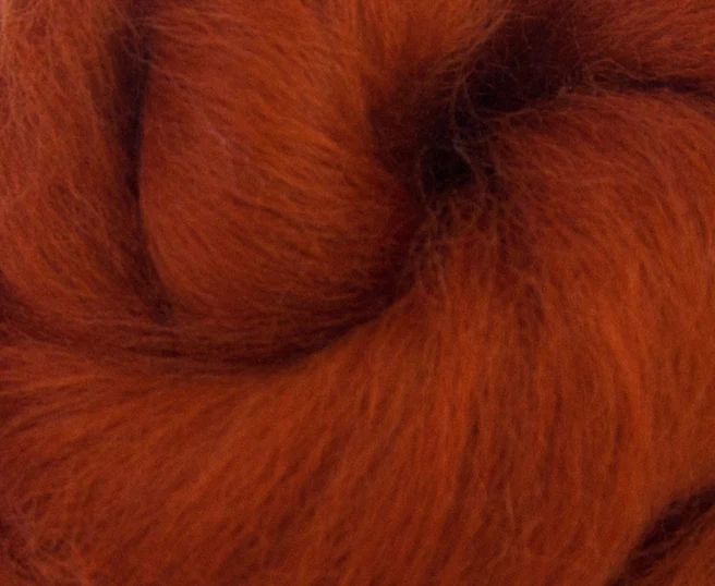 Dyed Corriedale Top - Rust