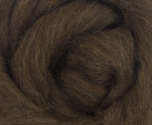 Dark Brown New Zealand Corriedale Wool Top