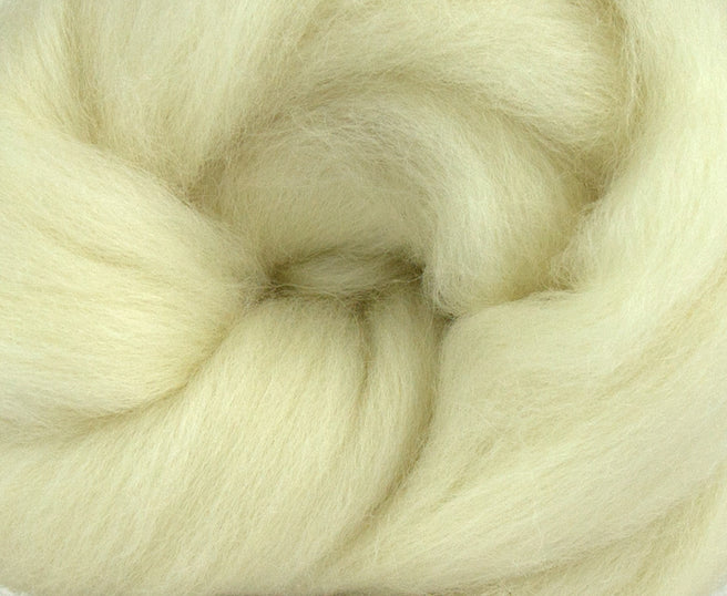 White Shetland Wool Top
