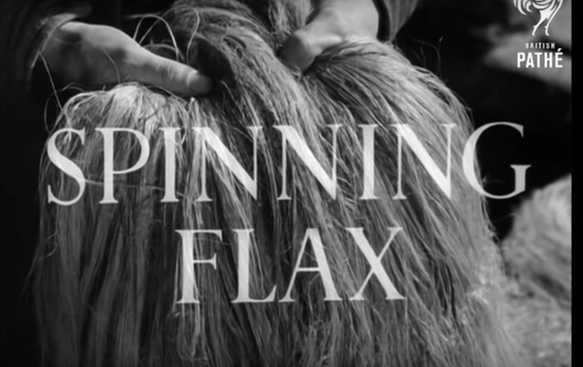 Spinning Flax in the 1940's