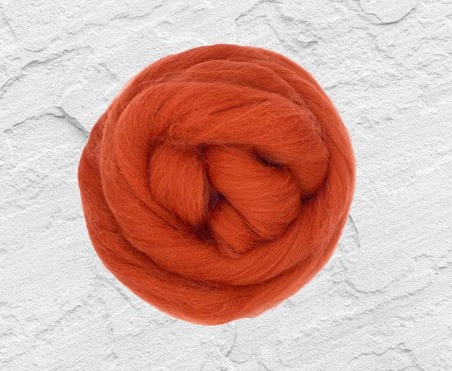 Dyed Shetland Top - Cinnamon