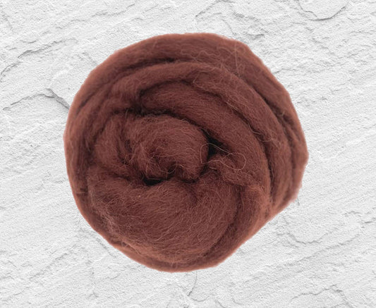 Dyed Shetland Top - Chestnut