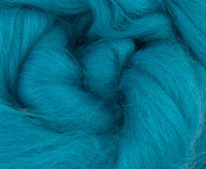 Dyed Merino Top - Cerulean / 23mic