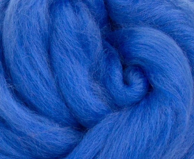 Dyed Merino Top - Cornflower / 23mic