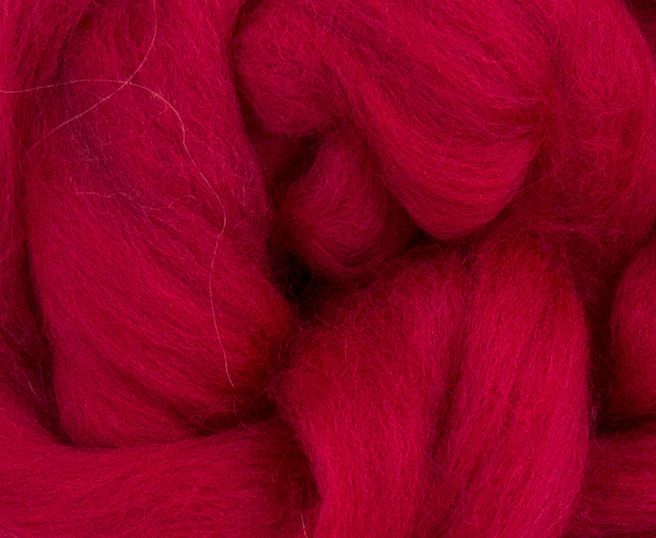 Dyed Merino Top - Crimson / 23mic
