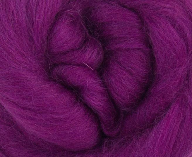 Dyed Merino Top - Damson / 23mic