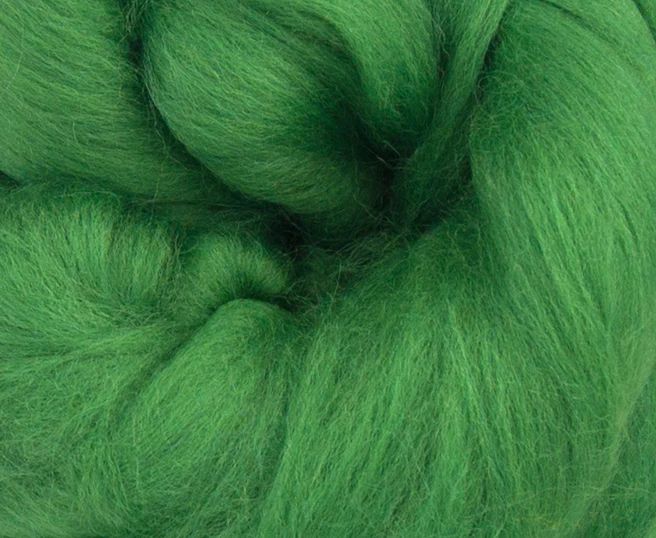 Dyed Merino Top - Grass / 23mic