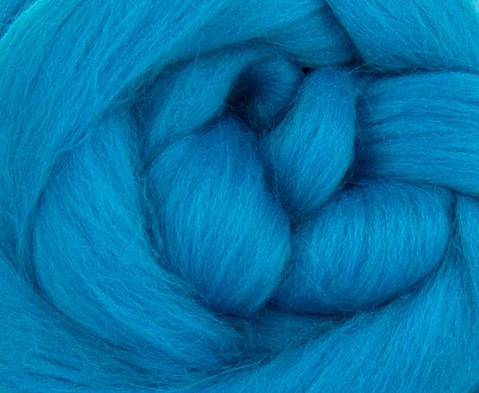 Dyed Merino Top - Turquoise / 23mic