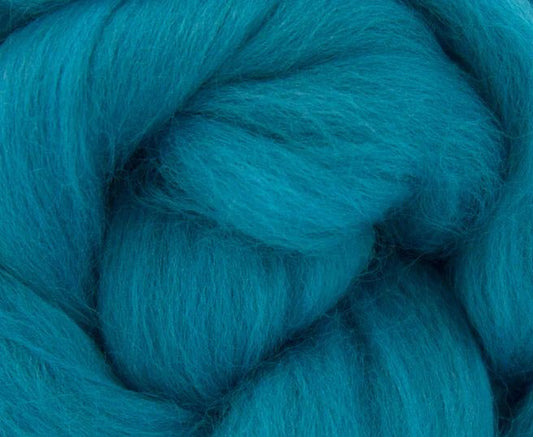 Dyed Merino Top - Cerulean / 18.5mic