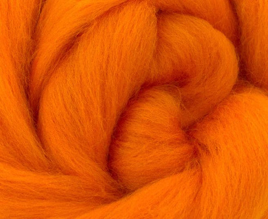 Dyed Merino Top - Clementine / 18.5mic