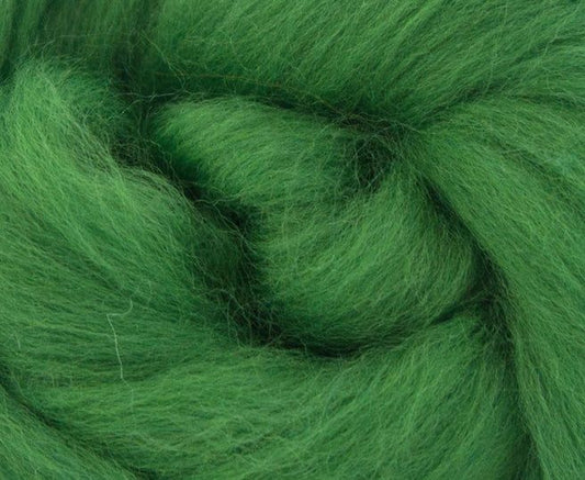 Dyed Merino Top - Grass / 18.5mic