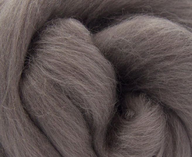 Dyed Merino Top - Pewter / 18.5mic