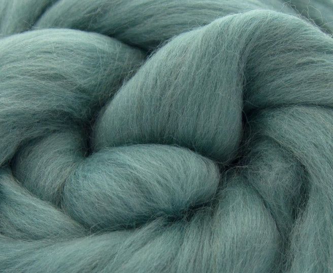 Dyed Merino Top - Teal / 18.5mic