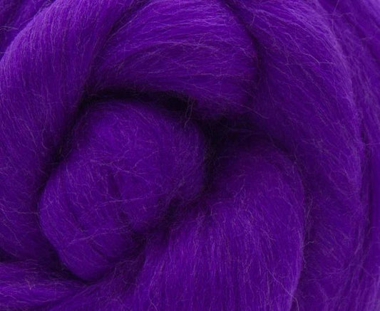 Dyed Merino Top - Violet / 18.5mic