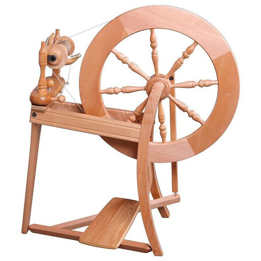 Antique Spinning Wheel with Yarn and Bobbins Isolated on White Stock Photo  - Image of isolated, wooden: 53204242