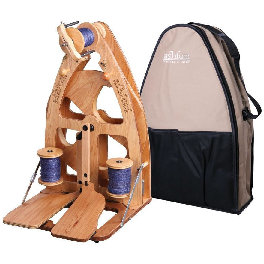 Ashford Joy-2 Spinning Wheel With Carry Bag - Double Treadle / Clear Finish - FREE Shipping