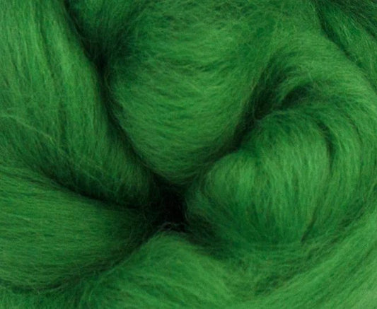 Dyed Corriedale Top - Grass