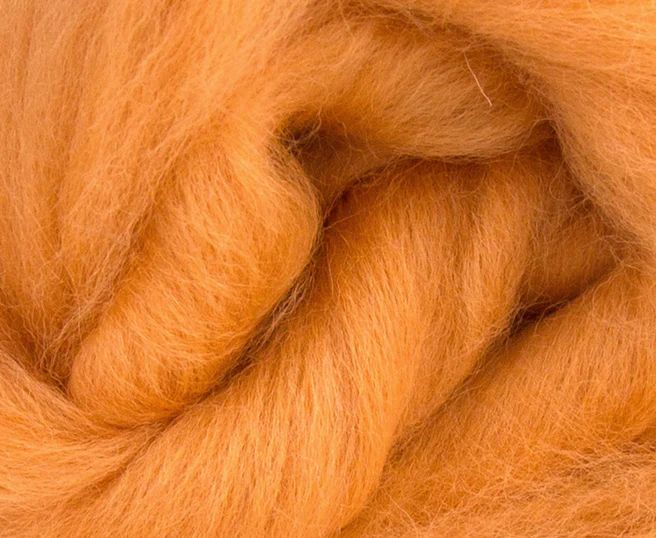 Dyed Corriedale Top - Peach