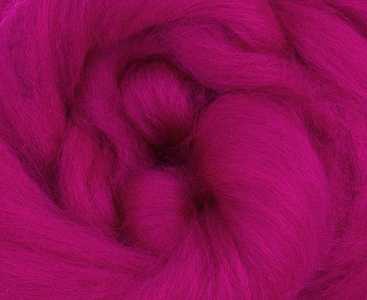 Dyed Corriedale Top - Raspberry