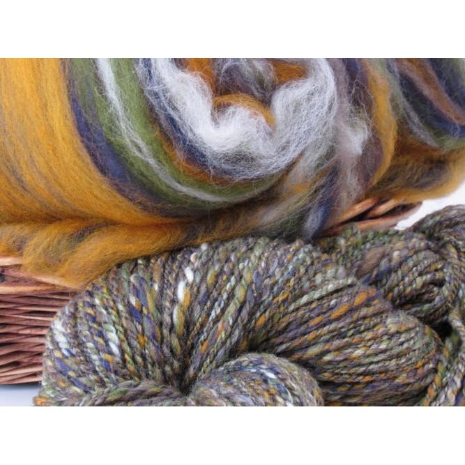 Autumn Leaves Spinning Batt Australian Merino & Falkland Wool