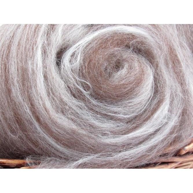 Cocoa Spinning Batt Falkland Wool Bamboo Alpaca Undyed Spinning Fiber