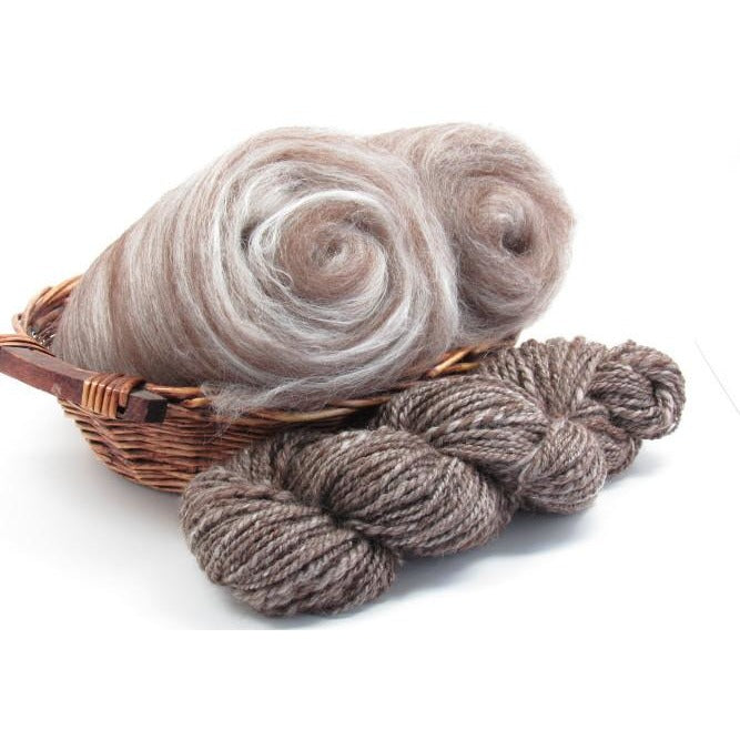 Cocoa Spinning Batt Falkland Wool Bamboo Alpaca Undyed Spinning Fiber