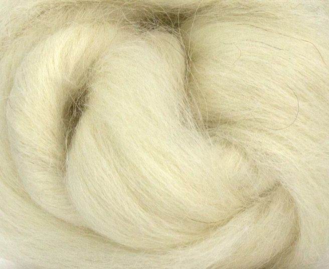 White Icelandic Wool Top