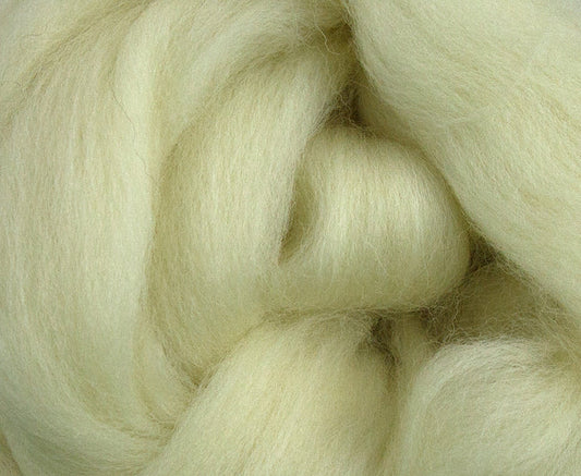 White Dorset Horn Wool Top