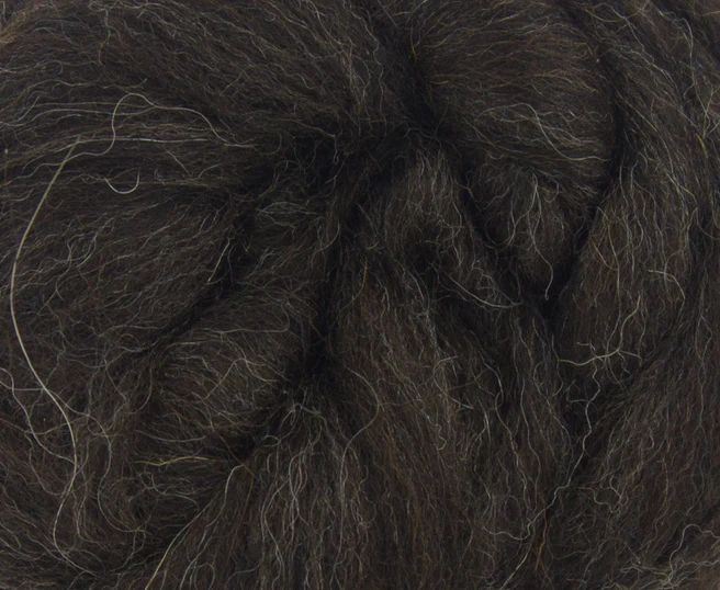 Brown/ Black Shetland Wool Top