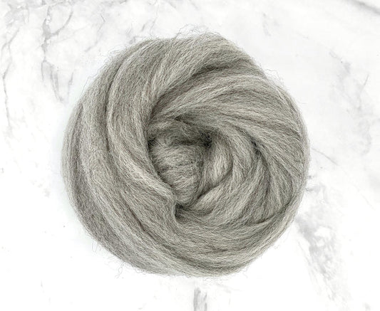 Grey Cheviot Wool Top