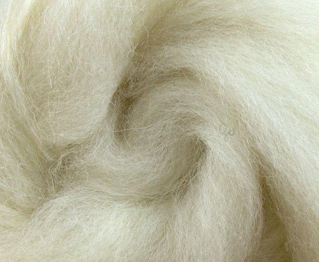 White Shetland & Bleached Tussah Silk Top
