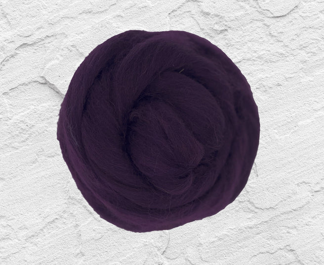 Dyed Shetland Top - Aubergine